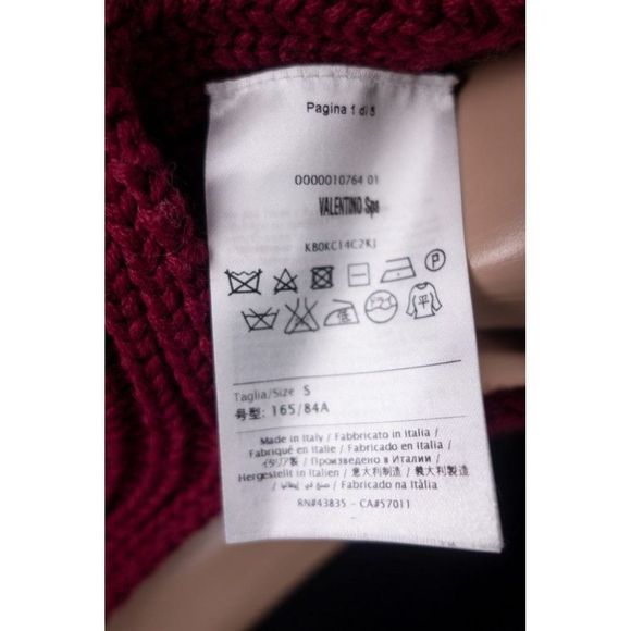 VALENTINO S Maglia Open-back Fringe-trimmed Wool Tunic - Picture 3 of 10